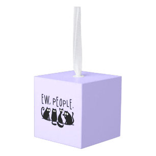 Ie Mensen Grappig Meowy Zwarte Katten Kubus Ornament