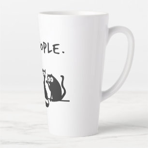 Ie Mensen Grappig Meowy Zwarte Katten Latte Mok