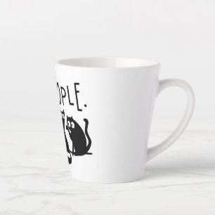 Ie Mensen Grappig Meowy Zwarte Katten Latte Mok