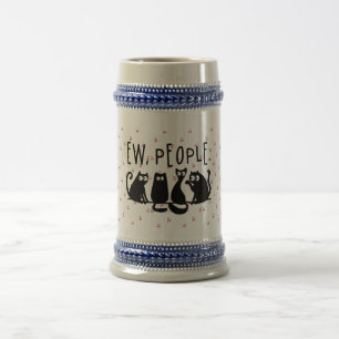 Ie Mensen Grappige Poezen Zwarte Katten Bierpul