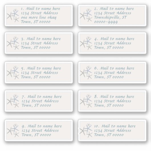 Ieder Adresetiket voor de mantel Sticker (Voorkant)