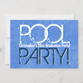 Ieder jaar klasse Afstuderen Pool Party Kaart (Voorkant)