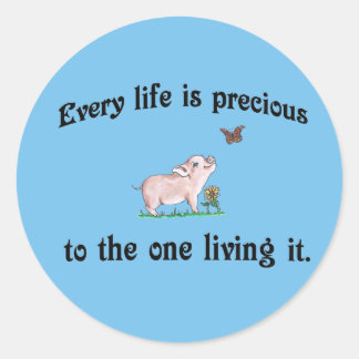 Ieder Leven is kostbaar! Dierenrechten Sticker