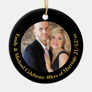 IEDERE Jubileum Black Gold Marble PHOTO Keramisch Ornament