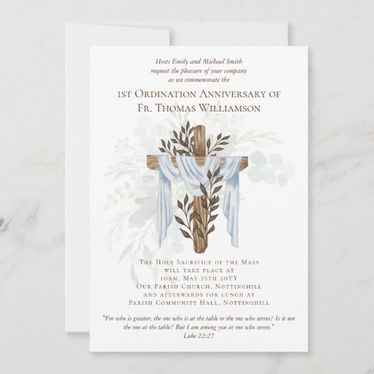 IEDERE Jubileum Uitnodiging Rustisch hout (Voorkant)