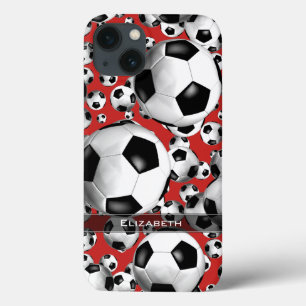 IEDERE voetballen van een aangepast kleurenmeisje  iPhone 13 Hoesje