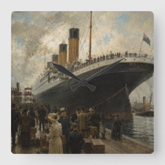 Iedereen aan boord Titanic Vierkante Klok