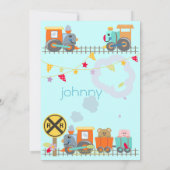 Iedereen aan boord, treinen verjaardagsfeest uitno kaart (Achterkant)