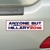 Iedereen behalve Hillary 2016 Bumpersticker (Op auto)