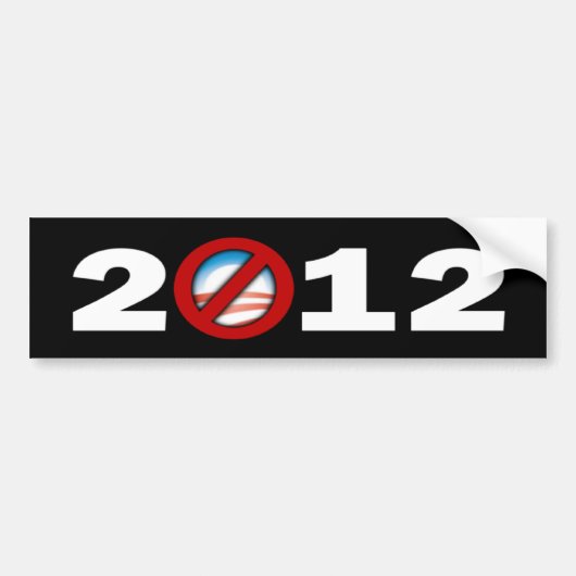 Iedereen behalve Obama 2012 Bumpersticker (Voorkant)