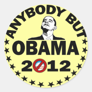 Iedereen behalve Obama - 2012 Ronde Sticker