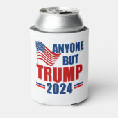 Iedereen behalve Trump 2024 grappig politiek Blikjeskoeler (Blikje Achterkant)