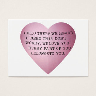 IEDEREEN BEHOORT TOT U. VISITEKAARTJE