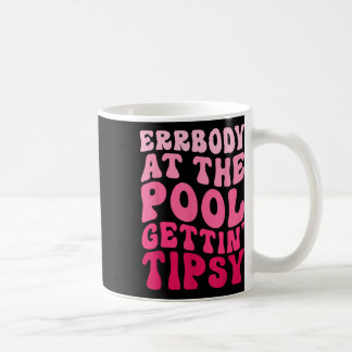 Iedereen bij het zwembad wordt tipsy retro groovy koffiemok