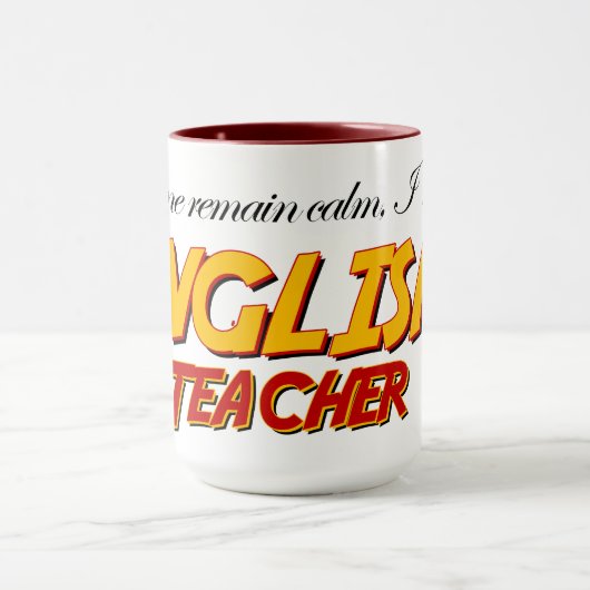 Iedereen blijft kalm...leraar Engels Mok (Midden)