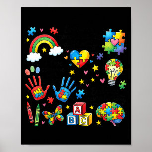 Iedereen Communiceert Anders Autisme Bewustzijn Poster