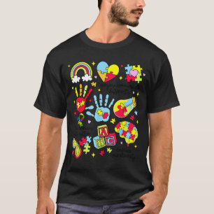Iedereen communiceert anders autisme bewustzijn t-shirt