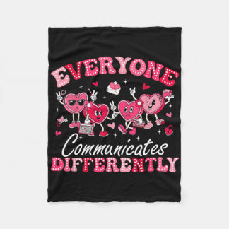 Iedereen Communiceert Anders Autisme Valentijn Fleece Deken