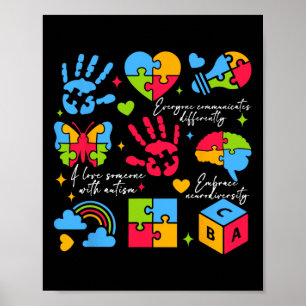 Iedereen communiceert anders over neurodiversiteit poster