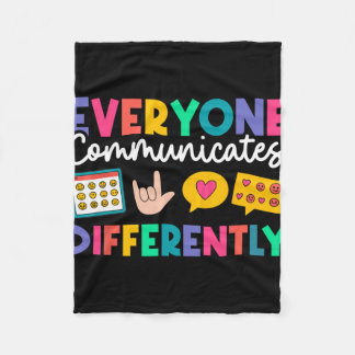 Iedereen communiceert anders Speciaal Onderwijs Fleece Deken