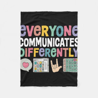 Iedereen communiceert anders Speciaal Onderwijs Fleece Deken