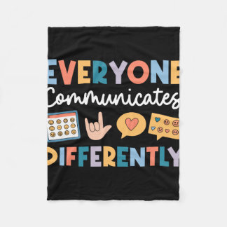 Iedereen Communiceert Anders Speciale Onderwijs Fleece Deken
