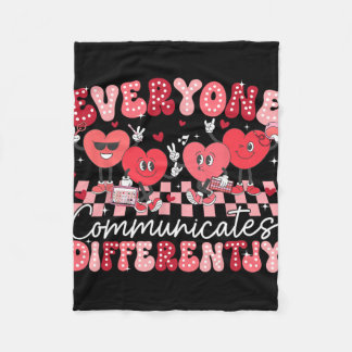 Iedereen communiceert anders Speciale onderwijs Fleece Deken