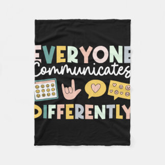 Iedereen communiceert anders Speciale onderwijs Fleece Deken