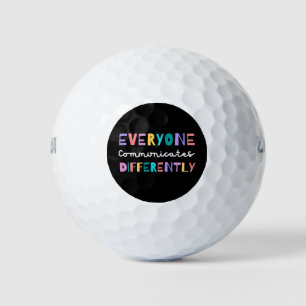 Iedereen communiceert verschillend Autisme Bewust Golfballen