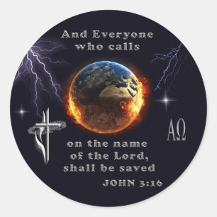 Iedereen die de naam van de Heer aanroept Ronde Sticker