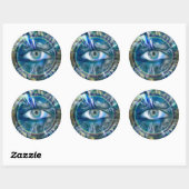 Iedereen die oog ziet ronde sticker (Vel)