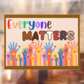 Iedereen doet ertoe raamsticker (Vel 2)