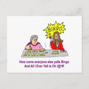 Iedereen Else Yells Bingo Briefkaart