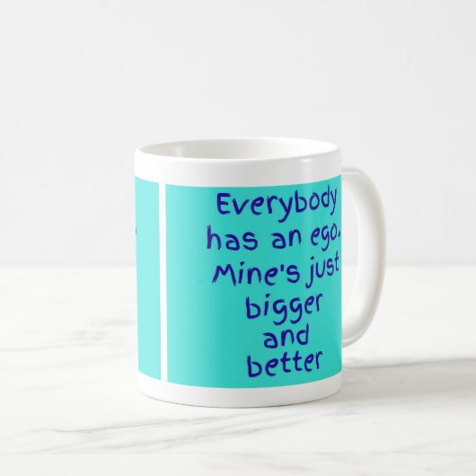 Iedereen heeft een ego koffiemok (Voorkant rechts)
