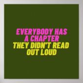 Iedereen heeft een hoofdstuk dat ze niet hardop he poster (Voorkant)