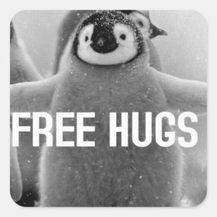 Iedereen heeft een Hug nodig Vierkante Sticker