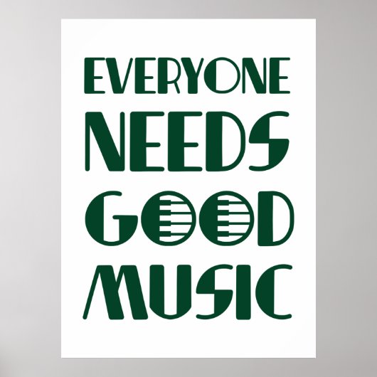 Iedereen heeft goede muziek nodig poster (Voorkant)