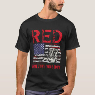 Iedereen heeft Red Friday Veteran Retr ingezet T-shirt