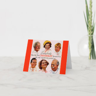 Iedereen houdt van Chevrolet uit de jaren dertig Notitiekaartje