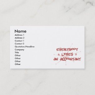 Iedereen houdt van een accountant visitekaartje