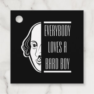 Iedereen houdt van een Bard Boy Shakespeare Thespi Bedankjes Labels