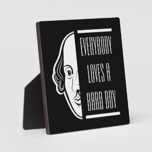 Iedereen houdt van een Bard Boy Shakespeare Thespi Fotoplaat