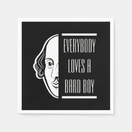 Iedereen houdt van een Bard Boy Shakespeare Thespi Servet