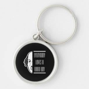 Iedereen houdt van een Bard Boy Shakespeare Thespi Sleutelhanger