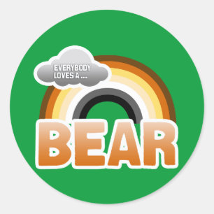 Iedereen houdt van een Beer Ronde Sticker