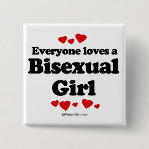 Iedereen houdt van een biseksuele jongen vierkante button 5,1 cm