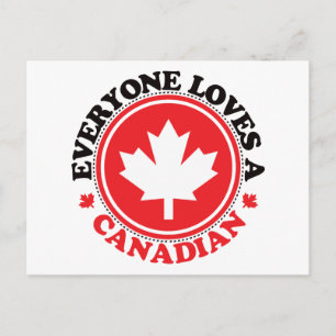 Iedereen houdt van een Canadees! Briefkaart