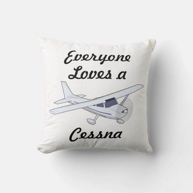 Iedereen houdt van een Cessna Kussen (Voorkant)