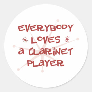Iedereen houdt van een Clarinet Player Ronde Sticker