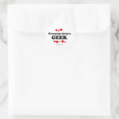 Iedereen Houdt van een Geek T-shirt Ronde Sticker (Tas)